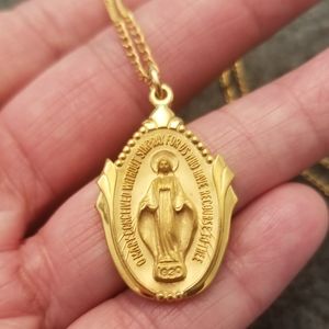 COPY - 12kt.gold filled Miraculous Medal (Blessed Mother)Necklace, 24"Chain